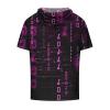 Warehouse Clearance Graphic Tees for Men Casual Stylish Short Sleeve Pullover Hooded Shirts Loose Fit Gradient Color Drawstring Shirt t Shirt for Men 2024 Hot Pink XL view 3