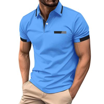 RTTUIOP Men's Polo Shirts V Neck Short Sleeve Casual T-Shirt Solid/Color Block Slim Fit Golf Shirt with Pocket Camisas para Hombres Polo Shirts for Men