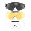 Beretta Intermask Wraparound Design Adjustable Temple Protective Shooting Eyeglasses with Interchangeable Lenses - Fume & Neutral & Yellow view 1