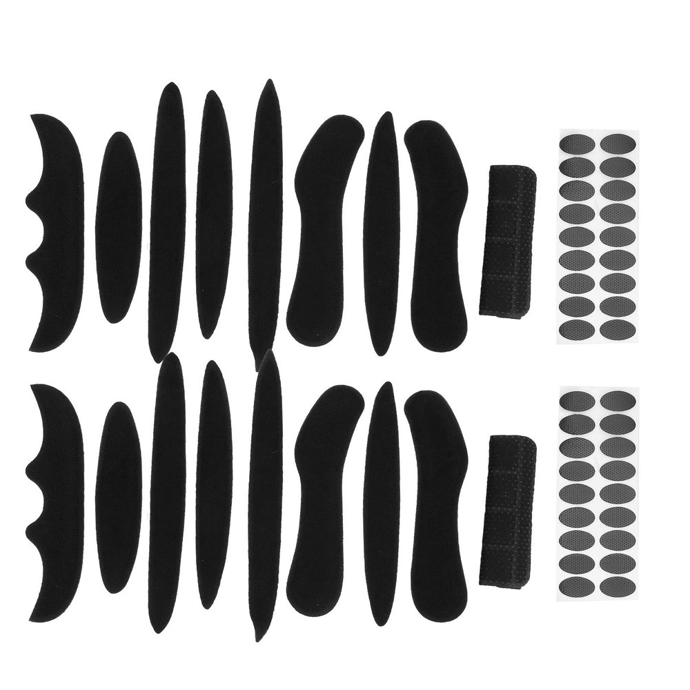 Pilipane 2 Sets Black Sponge Bikes Helmet Liner Replacement Kit Hook for Comfortable Cycling