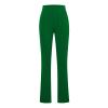 NATHGAM Womens Gym Leggings Casual Slimming Workout Flare Leggings Solid Butt Lifting Bootcut High Waist Wide Leg Yoga Pants Green view 4