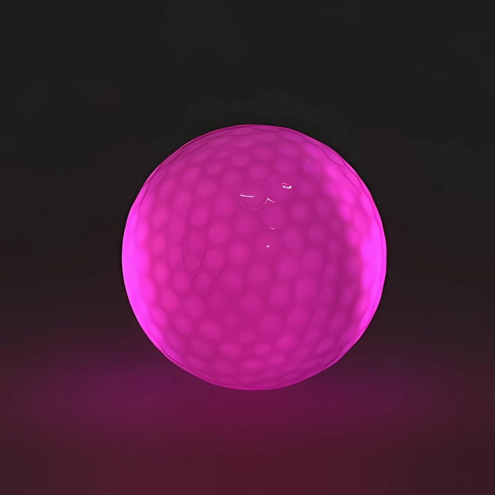 Aolowewin 3Pcs Glow in The Dark Golf Balls, Super Bright LED Golf Ball, Night Golf Practice Balls, Lights up for 5-8 Ms per Hit, for Night Golf Lover's Gifts (Pink)