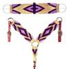 Cheval's International Wool Mohair Free Size Breast Collars and Cinch Combo : Premium Quality Horse Riding Equipment and Stylish Collar Accessories(Multi3_Cinch - 28) view 1
