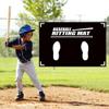 Baseball and Softball Batter Stance Training Mat, Baseball Aid Hitting Batting Practice Mat with Toes Facing Place Softball Batting Cage Practice Hitting Mat, Baseball Training Accessories view 3