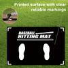 Baseball and Softball Batter Stance Training Mat, Baseball Aid Hitting Batting Practice Mat with Toes Facing Place Softball Batting Cage Practice Hitting Mat, Baseball Training Accessories view 4
