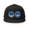 RIVEMUG Porgas D Ace Flat Bill Trucker Hat High Crown Adjustable Cap Black view 2