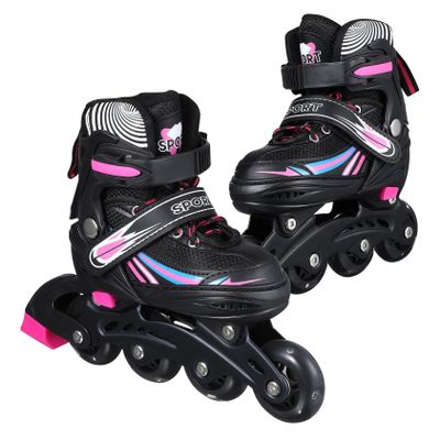 WHAMVOX 1pair Inline Skates for Adults and Boys and Girls Inline Hockey Skates Storage Bag Comfortable Fit and Stylish Design Suitable for Beginners and Experienced Skaters