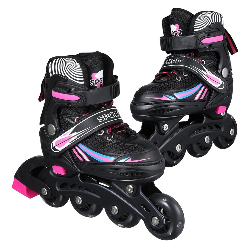 WHAMVOX 1pair Inline Skates for Adults and Boys and Girls Inline Hockey Skates Storage Bag Comfortable Fit and Stylish Design Suitable for Beginners and Experienced Skaters