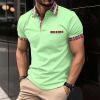 RTTUIOP Men's Polo Shirts V Neck Short Sleeve Casual T-Shirt Solid/Color Block Slim Fit Golf Shirt with Pocket Camisas para Hombres Polo Shirts for Men view 2