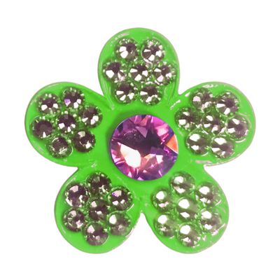 Bonjoc Premium Crystal Golf Ball Marker with Magnetic Hat Clip Flower (Sage - Green/Pink) | Perfect Golf Accessories, Golf Gift, and Golf Giveaway for Men Women with add-ons Available!