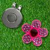 Bonjoc Premium Crystal Golf Ball Marker with Magnetic Hat Clip Flower (Blossom - Pink/Red) | Perfect Golf Accessories, Golf Gift, and Golf Giveaway for Men Women with add-ons Available! view 3