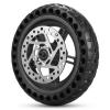 YYDStes Fit For Xiaomi Fit For M365 Electric Scooter Rear Tire With Wheel Hub Disc Brake Set 8.5 In Solid Electric Scooter Wheel Spare Parts, Black view 1