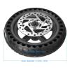 YYDStes Fit For Xiaomi Fit For M365 Electric Scooter Rear Tire With Wheel Hub Disc Brake Set 8.5 In Solid Electric Scooter Wheel Spare Parts, Black view 2