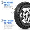 YYDStes Fit For Xiaomi Fit For M365 Electric Scooter Rear Tire With Wheel Hub Disc Brake Set 8.5 In Solid Electric Scooter Wheel Spare Parts, Black view 4