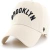 47 MLB Natural Script Team Color Wordmark Logo Clean Up Adjustable Hat Cap, Adult One Size - Los Angeles Dodgers - Natural view 1