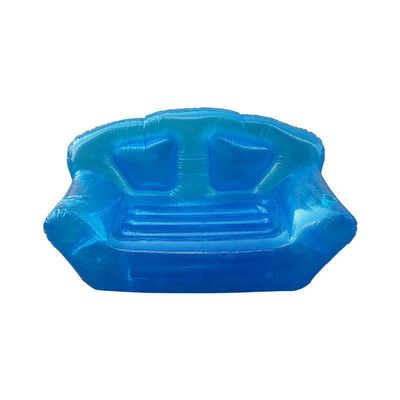 TUANMER Inflatable Sofa Seat Double Blow-up Chair Patio Portable Air Sofa Camping Outdoor Beach Room Hiking Picnic Music Festival Furniture Living Room Lazy Recliner Bed Lunch Break Folding (Blue)
