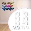 QSTDGVPW Skateboard Wall Mount Display Rack, Multifunctional Load Bearing Skateboard Storage Hanger for Garage, Ski Boards Longboard, 3 Layer view 3