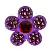 Bonjoc Premium Crystal Golf Ball Marker with Magnetic Hat Clip Flower (Violet - Purple/Red) | Perfect Golf Accessories, Golf Gift, and Golf Giveaway for Men Women with add-ons Available! view 1