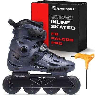 Flying Eagle F6 Falcon Pro Freeskates - Adult Inline Skates for Men, Adult Skates Urban, Mens Roller Skate Shoes, Skating Shoes, Inline Speed Skate - Midnight Blue, Men's Size: 7.5 US / 40 EU