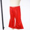 FEESHOW Toddler Baby High Waist Bell Bottoms Casual Outfits Girls Kids Denim Flared Pants Ruffled Wide Leg Trouser Red M 7-8 Years view 4