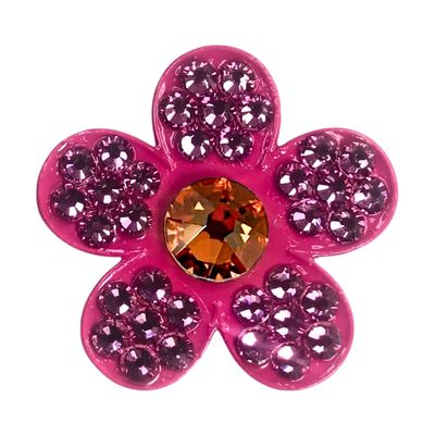 Bonjoc Premium Crystal Golf Ball Marker with Magnetic Hat Clip Flower (Sweet Pea - Pink/Orange) | Perfect Golf Accessories, Golf Gift, and Golf Giveaway for Men Women with add-ons Available!