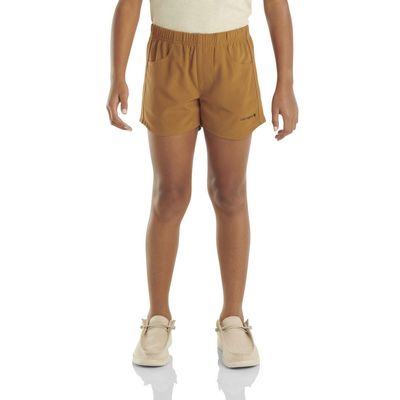 Carhartt Kid's CH9298 Rugged Flex Ripstop Short - Girls - 4 Child - Carhartt Brown