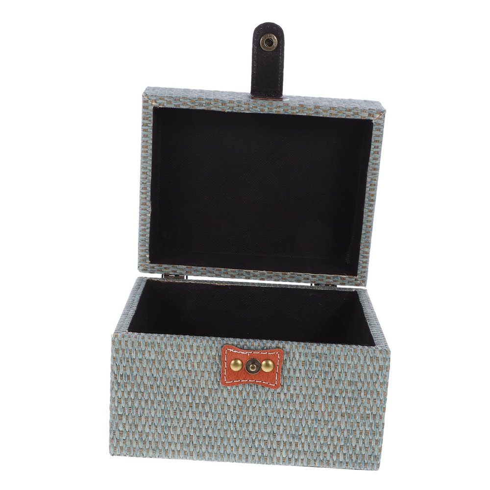 Cabilock Large Jewelry Box Vintage Wooden Storage Box Flip Lid Necklace Organizer Trinket Container