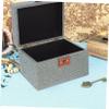 Cabilock Large Jewelry Box Vintage Wooden Storage Box Flip Lid Necklace Organizer Trinket Container view 2