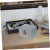 Cabilock Large Jewelry Box Vintage Wooden Storage Box Flip Lid Necklace Organizer Trinket Container view 4