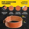 5mm Premium Weight Lifting Belt - 100% Genuine Leather Weightlifting Belt - Comfortable Squat Belt, Deadlift Belt or Powerlifting Belt - Workout Belt for Strength Training - Gym Belt for Men and Women (Brown Leather, Medium (Belly 29" - 36") New Size view 3