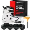 Flying Eagle F6 Falcon Pro Freeskates - Adult Inline Skates Urban, Inline Roller Skates Women, Skating Shoes, Adult Speed Skate for Skater Women - White, Women's Size: 11.5 US / 44 EU view 1