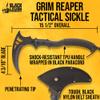 BLACK LEGION Tactical Sickle and Sheath | Stainless Steel Blade, TPU Handle, Paracord-Wrapped Grip | For Farming & Outdoors | Overall Length 15.5" view 2