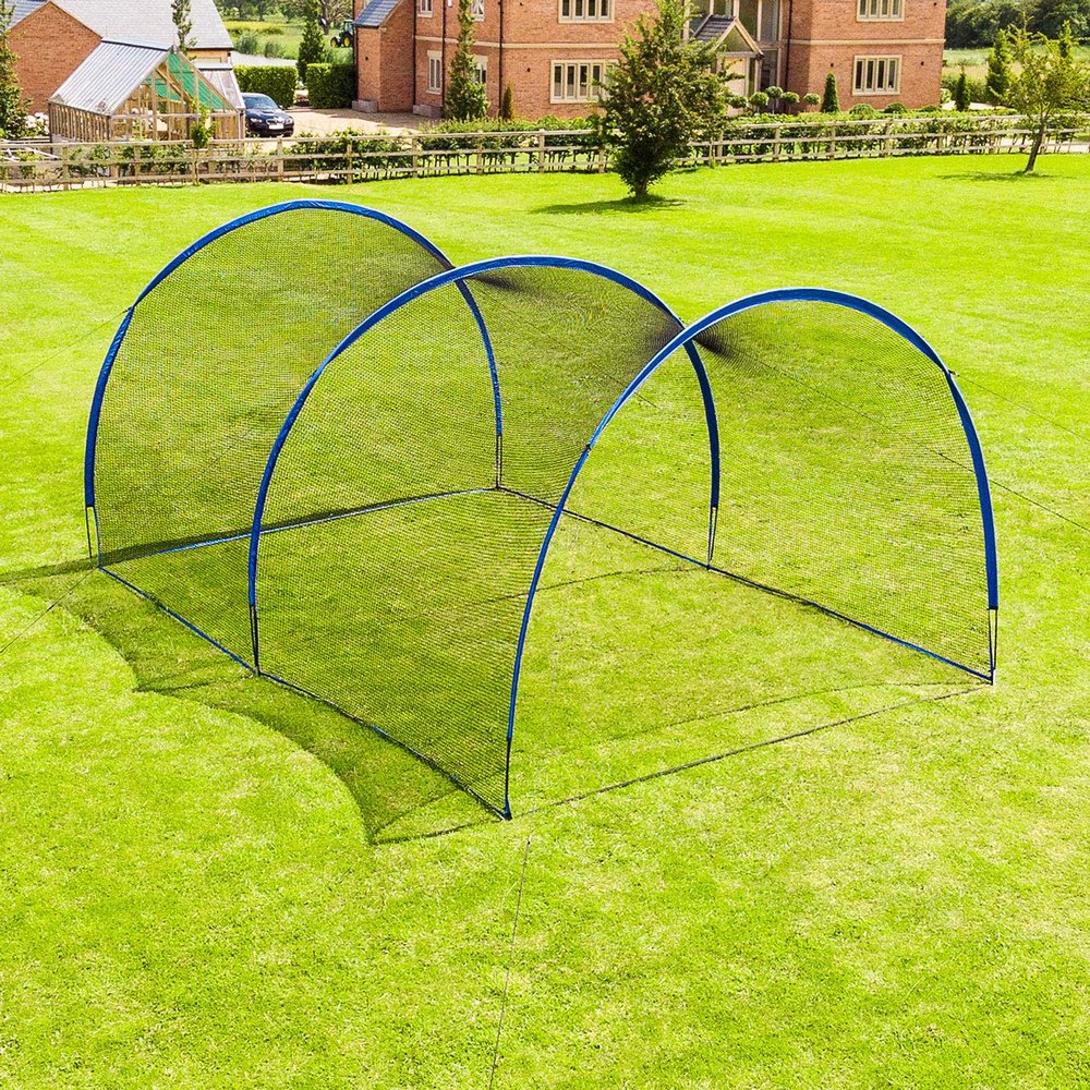 FORTRESS Pop-Up Batting Cage Net & Frame | Available in 20ft, 40ft, 60ft or 80ft | Instant Setup for Anywhere Practice (80ft)