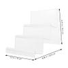 Cabilock 2pcs Transparent Acrylic Purse Display Stands Multi-tiered Wallet Rack Holder for Handbags Jewelry Mobile Phones and Cosmetics for Retail and Home Use view 2