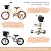Bike Basket Woven Bike Basket for Adult Bikes Front/Kids Bike Handlebar with Adjustable Leather StrapsBlack view 3
