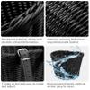 Bike Basket Woven Bike Basket for Adult Bikes Front/Kids Bike Handlebar with Adjustable Leather StrapsBlack view 4