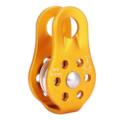 TANIQIACA Aluminium Magnesium Alloy Heavy Duty Single Swivel Rope Pulley Block Climbing Safety Equipment