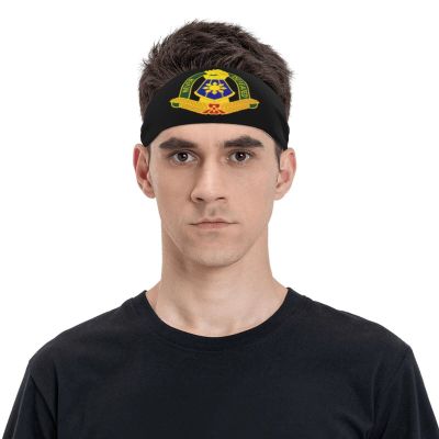 149Th Maneuver Enhancement Brigade's Distinctive Unit Insignia Headbands for Men Women Wicking Sports Sweatband for Running Basketball Yoga Hairbands