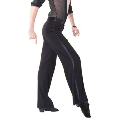 Men's Latin Dance Pant Straight Dance Trouser for Ballroom Jazz Rumba Tango