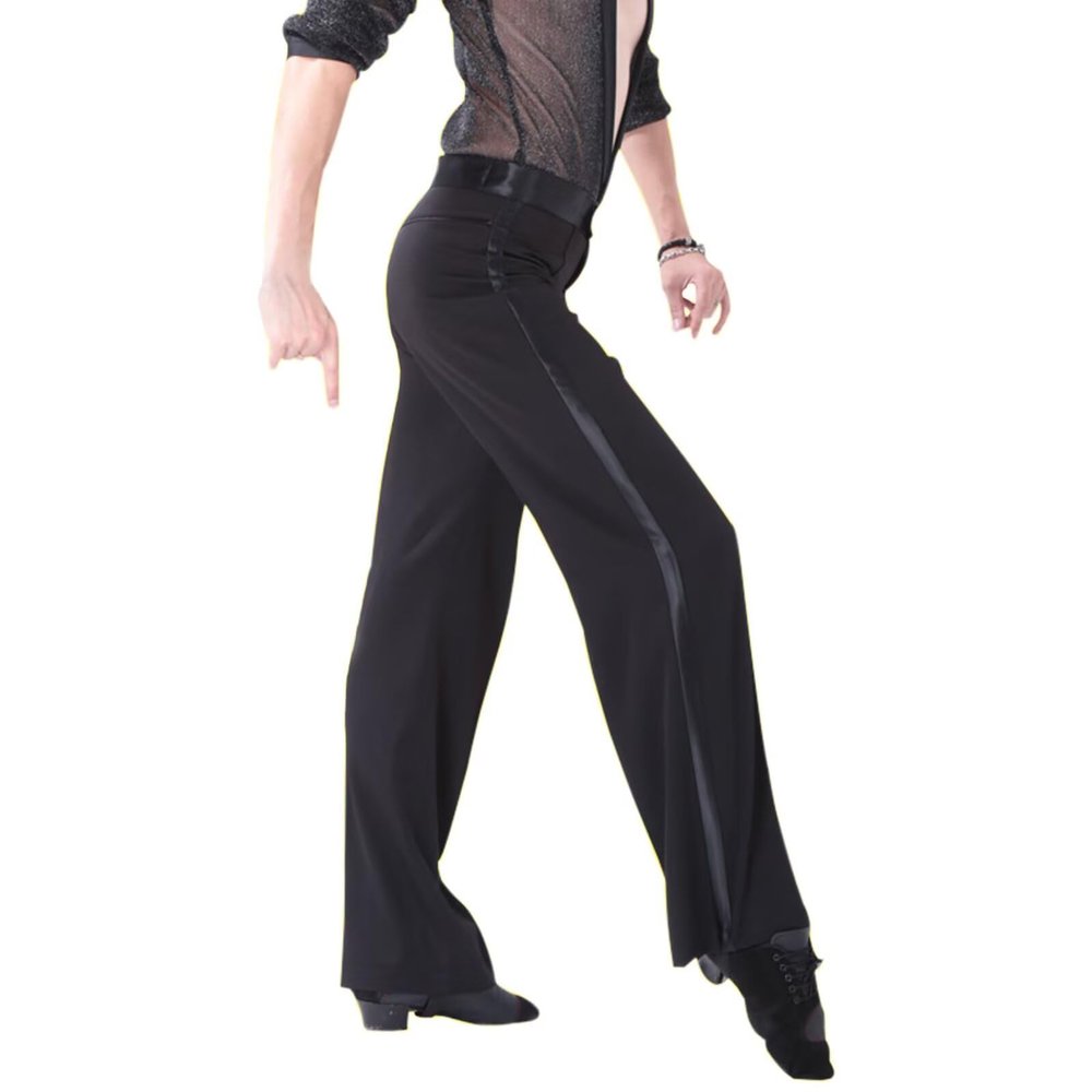 Men's Latin Dance Pant Straight Dance Trouser for Ballroom Jazz Rumba Tango