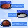 BROTOU Soccer Backpack, Sports Drawstring Backpack, Basketball Bag, Soccer Bag with Ball and Shoe Compartment (Style 1, Blue) view 2