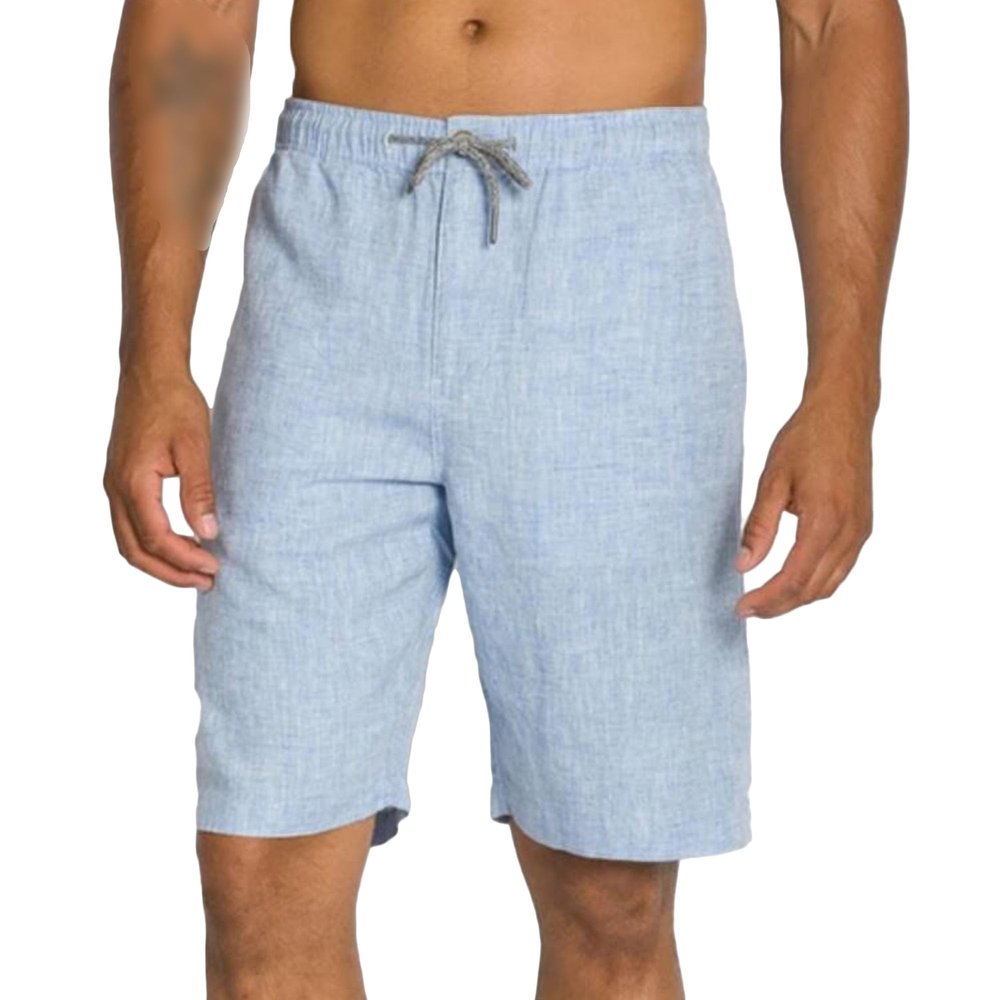 SWJGLITTR Mens Linen Casual Short Cotton Drawstring Active Sport Short Pants Elastic Waist Summer Beach Shorts (Blue,Medium)