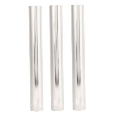 Leapiture 3PcsTraining Relay Baton Aluminum Alloy Track Field Relay Batons Track Batons Race Equipments Race Equipments for Outdoor Running Race Student Relay Events(Silver)