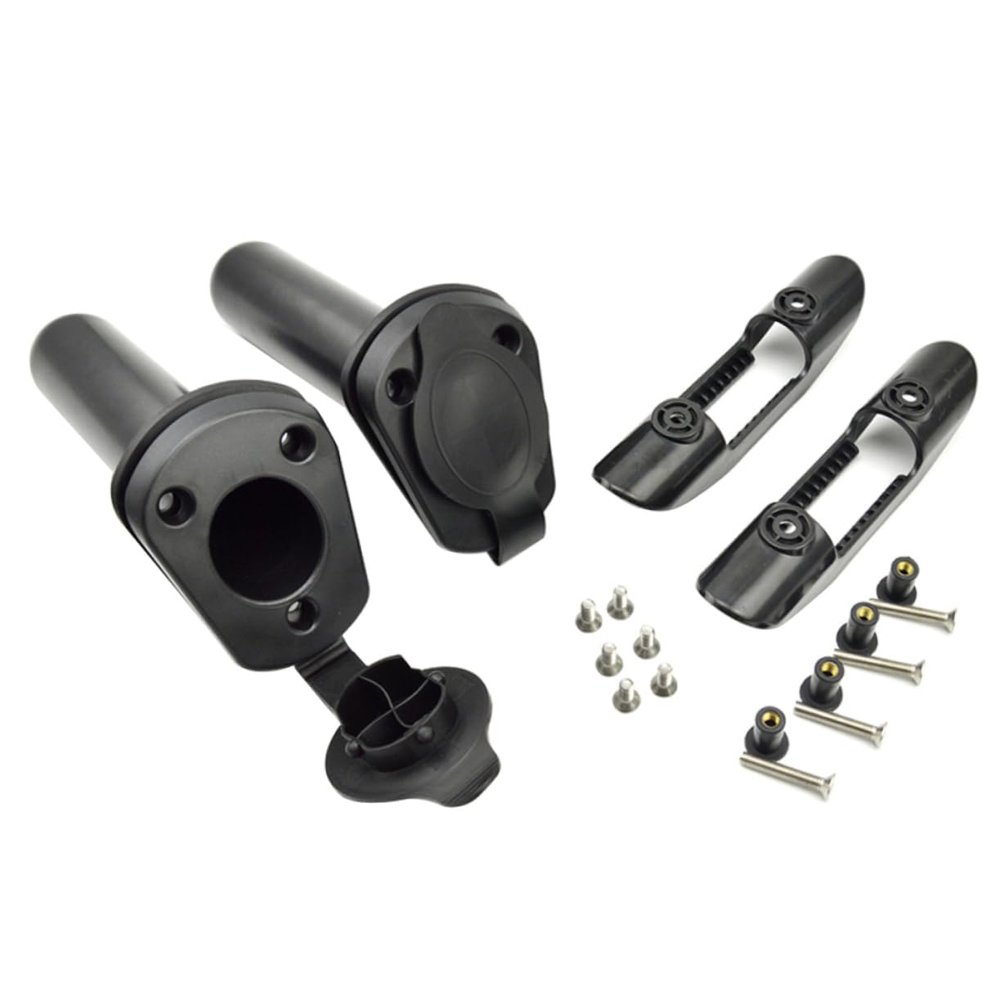 balacoo 2pcs Fishing Rod Holder Set for Kayak and Canoe Tilt Design Durable Fishing Support Bracket with Rod Holders and Installation Screws Easy to Install Black