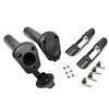 balacoo 2pcs Fishing Rod Holder Set for Kayak and Canoe Tilt Design Durable Fishing Support Bracket with Rod Holders and Installation Screws Easy to Install Black view 1