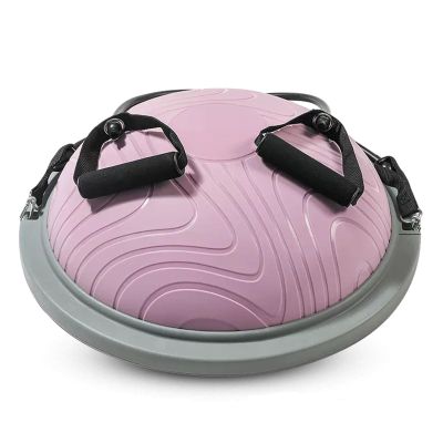 60cm Balance Ball, Balance Trainer 500Lbs Weight Capacity Half Ball with Resistant Band Anti Burst Design Anti-Slip Surface for Home Gym Core Ab Training Yoga Fitness Stability Workout