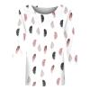 3/4 Sleeve Tops for Women Floral Print Crewneck Cute Shirts Dressy Casual Summer Blouses Ethnic Three Quarter Sleeve Comfy Country Tunic Tops to Wear with Leggings Womens 3/4 Sleeve T Shirts 2025 view 3