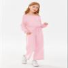 Haloumoning Girls Casual Jumpsuits Long Sleeve Off the Shoulder Wide Leg Loose Rompers with Pockets 5-14 Years view 3