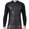 3mm Diving Wetsuit Tops, Neoprene Wetsuits Jacket Thermal Long Sleeves Wet Suit for Men Women for Swimming Snorkeling Scuba Surfing,2XL,Men's view 1