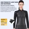 3mm Diving Wetsuit Tops, Neoprene Wetsuits Jacket Thermal Long Sleeves Wet Suit for Men Women for Swimming Snorkeling Scuba Surfing,2XL,Men's view 2